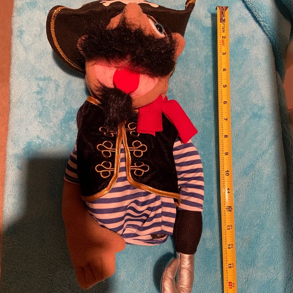 Pirate Puppet Plush Toy - Black and Blue